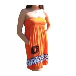 NEW LIVY LU oklahoma state university logo dress in orange